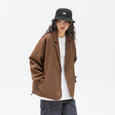 Unisex Jacket Vintage Overalls Jacket Men's and Women's Casual Suit Baggy Coat